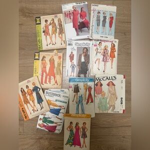 Large Lot Various Sewing Patterns Vintage McCalls Butterick learn to sew